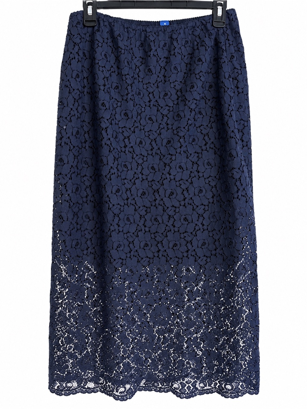 Old Navy Navy Floral Lace Midi Skirt
